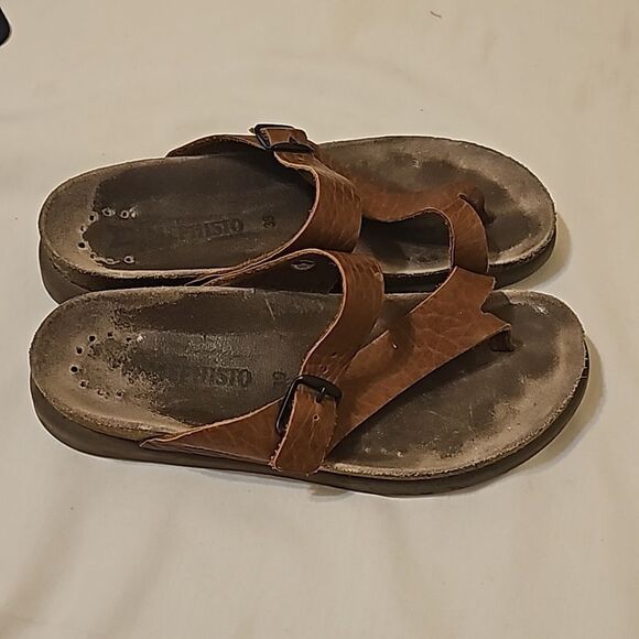 Mephisto brown leather helen toe sandals 39 (9 us) - Picture 2 of 8